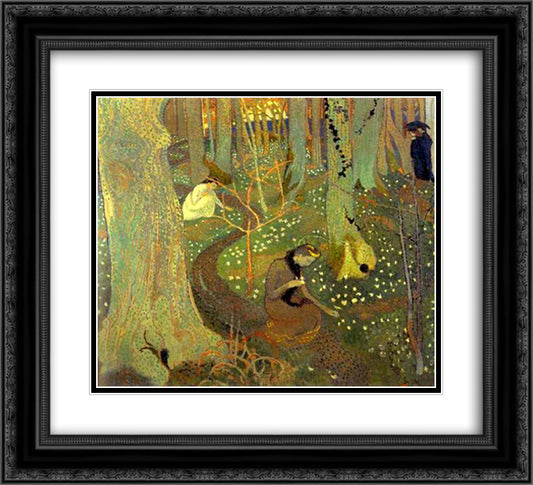 Easter Morning or Easter Mystery 22x20 Black Ornate Wood Framed Art Print Poster with Double Matting by Denis, Maurice