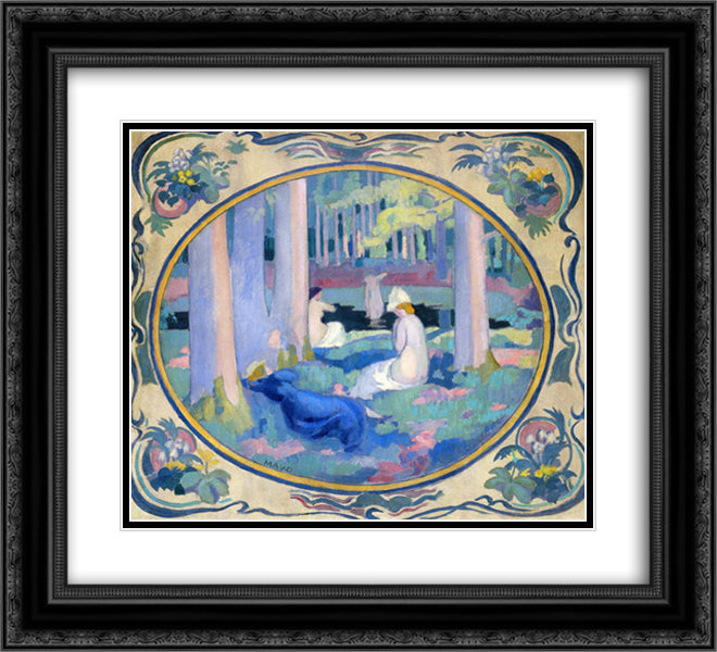 The Sacred Wood 22x20 Black Ornate Wood Framed Art Print Poster with Double Matting by Denis, Maurice