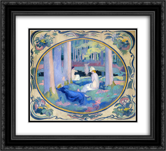 The Sacred Wood 22x20 Black Ornate Wood Framed Art Print Poster with Double Matting by Denis, Maurice