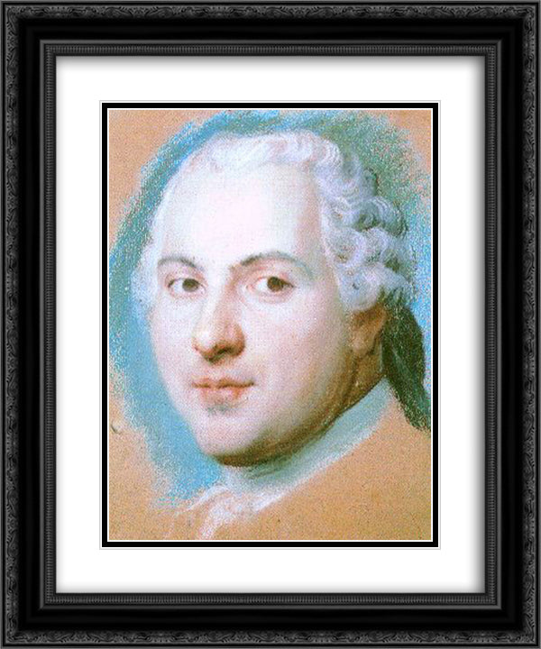 Louis, Dauphin of France 20x24 Black Ornate Wood Framed Art Print Poster with Double Matting by La Tour, Maurice Quentin de