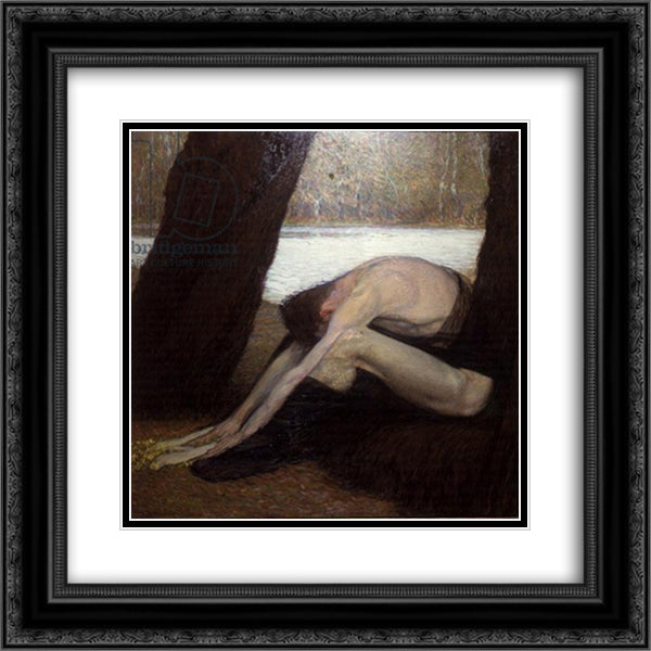 Despair 20x20 Black Ornate Wood Framed Art Print Poster with Double Matting by Kurzweil, Max