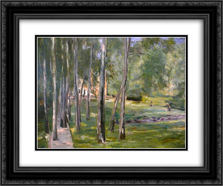Birch grow 24x20 Black Ornate Wood Framed Art Print Poster with Double Matting by Liebermann, Max