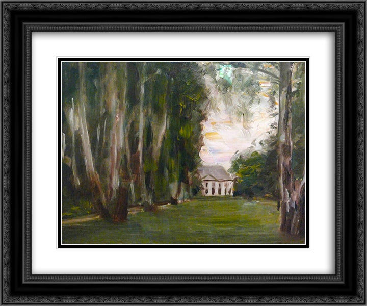 Villa 24x20 Black Ornate Wood Framed Art Print Poster with Double Matting by Liebermann, Max