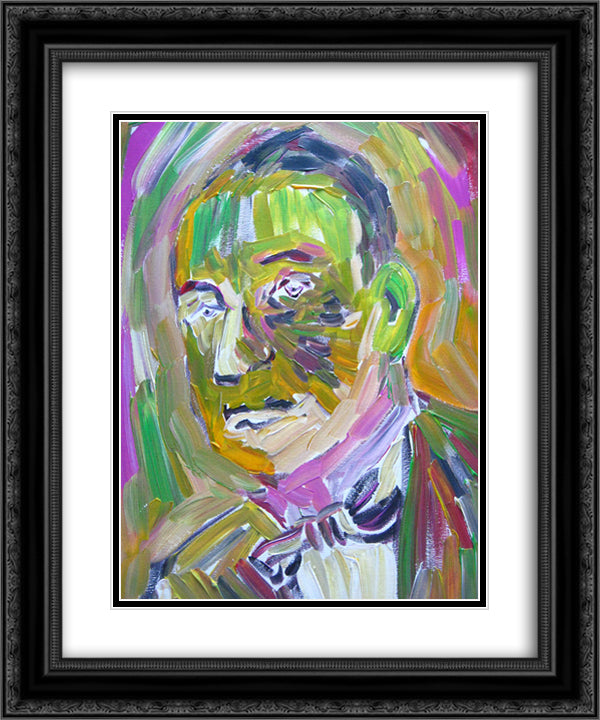 unknown title 20x24 Black Ornate Wood Framed Art Print Poster with Double Matting by Pechstein, Max