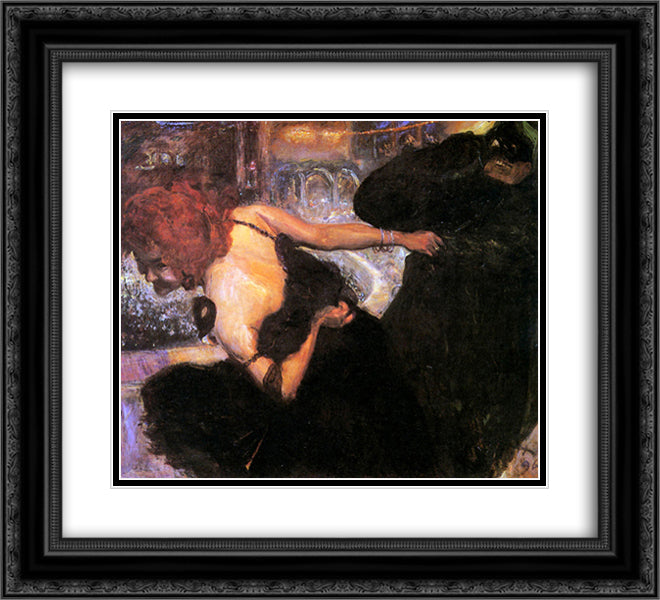 Dance of Death 22x20 Black Ornate Wood Framed Art Print Poster with Double Matting by Slevogt, Max