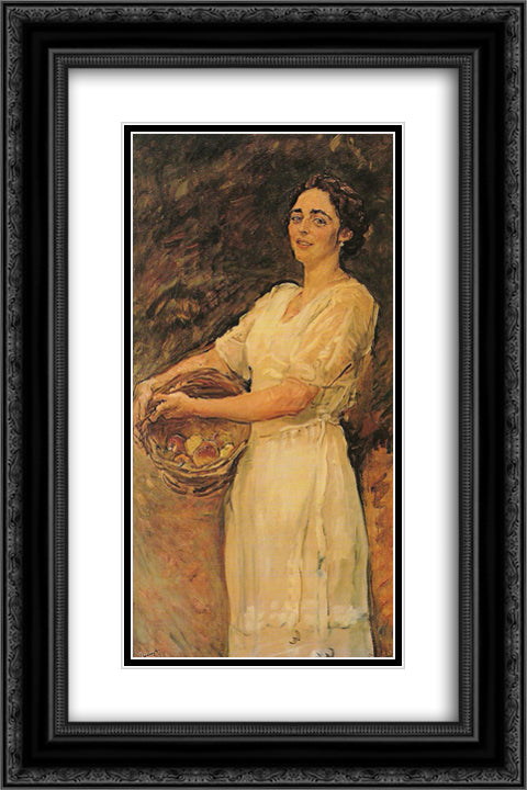 Portrait of Alexa Pfeiffer 16x24 Black Ornate Wood Framed Art Print Poster with Double Matting by Slevogt, Max