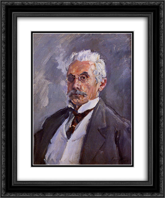 Portrait of Carl Steinbart 20x24 Black Ornate Wood Framed Art Print Poster with Double Matting by Slevogt, Max