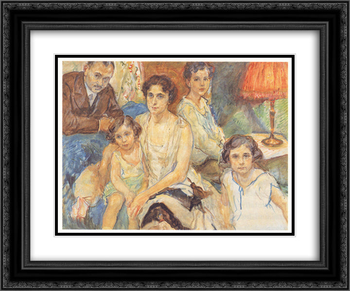 The Family Doctor Janos Plesch 24x20 Black Ornate Wood Framed Art Print Poster with Double Matting by Slevogt, Max