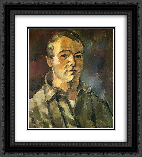 Self Portrait 20x22 Black Ornate Wood Framed Art Print Poster with Double Matting by Weber, Max