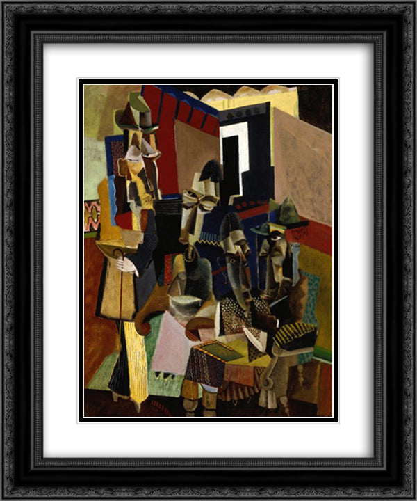 The Visit 20x24 Black Ornate Wood Framed Art Print Poster with Double Matting by Weber, Max