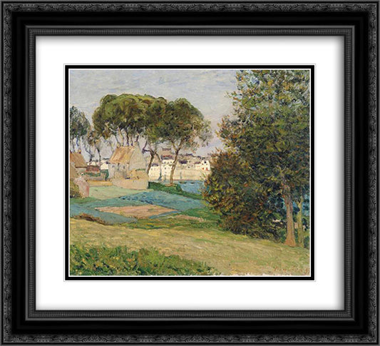 Douarnenez, October landscape 22x20 Black Ornate Wood Framed Art Print Poster with Double Matting by Maufra, Maxime