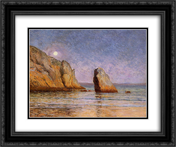 Moonrise 24x20 Black Ornate Wood Framed Art Print Poster with Double Matting by Maufra, Maxime