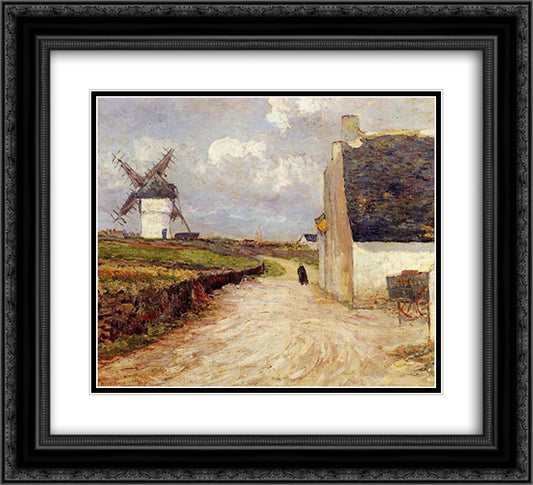 Near the Mill 22x20 Black Ornate Wood Framed Art Print Poster with Double Matting by Maufra, Maxime