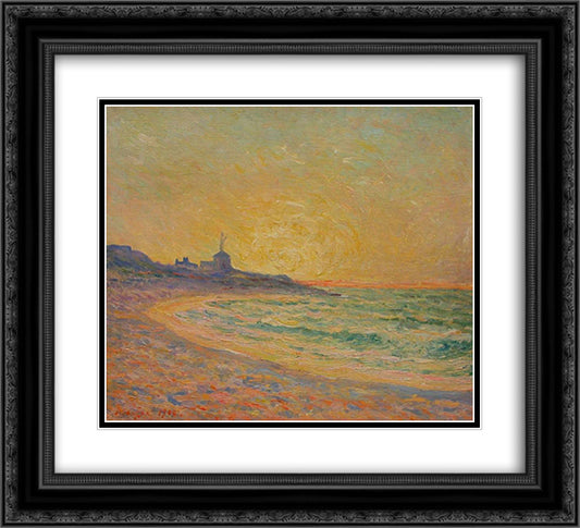 Semaphore of the Beg-Meil, Brittany 22x20 Black Ornate Wood Framed Art Print Poster with Double Matting by Maufra, Maxime