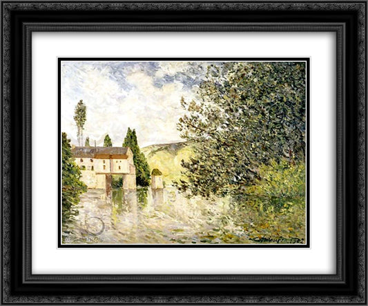 The Old Mill, The Andelys 24x20 Black Ornate Wood Framed Art Print Poster with Double Matting by Maufra, Maxime