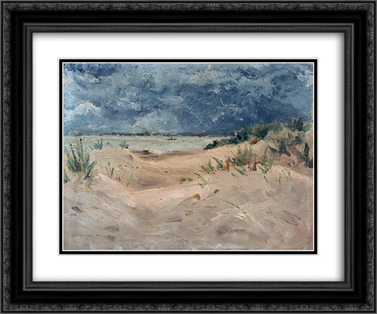 Waterloo de New-Brighton 24x20 Black Ornate Wood Framed Art Print Poster with Double Matting by Maufra, Maxime