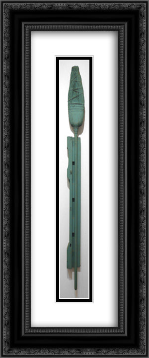 Untitled (Broom) 10x24 Black Ornate Wood Framed Art Print Poster with Double Matting by Wilson, May