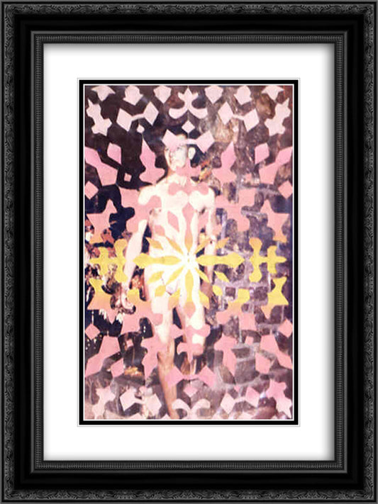 Untitled (Snowflake Series) 18x24 Black Ornate Wood Framed Art Print Poster with Double Matting by Wilson, May