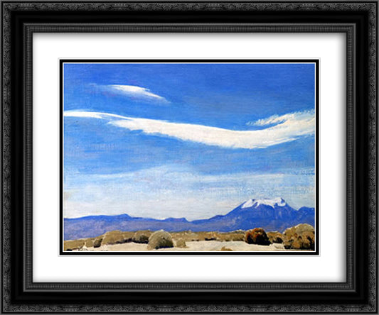 The Cloud, Coachella Valley, California 24x20 Black Ornate Wood Framed Art Print Poster with Double Matting by Maynard Dixon