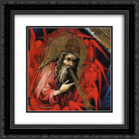 God the Father (from Altar of Philip the Bold) 20x20 Black Ornate Wood Framed Art Print Poster with Double Matting by Broederlam, Melchior