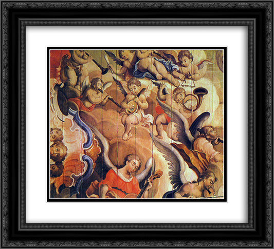 Anjos mfosicos (detail) 22x20 Black Ornate Wood Framed Art Print Poster with Double Matting by Ataide, Mestre