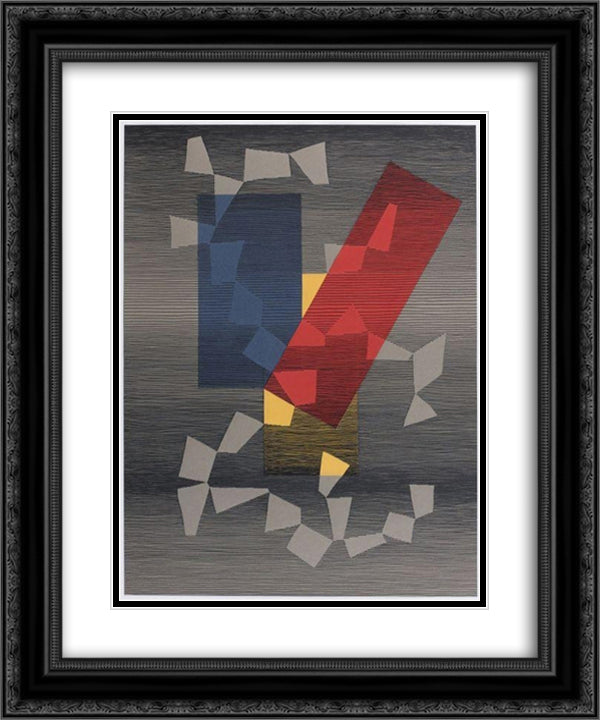 Chanson nocturne 20x24 Black Ornate Wood Framed Art Print Poster with Double Matting by Seuphor, Michel