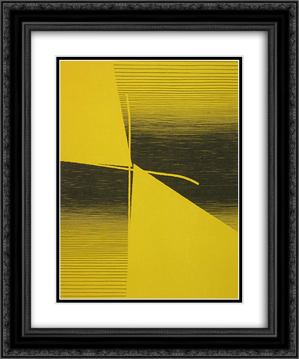 Duo - duel 20x24 Black Ornate Wood Framed Art Print Poster with Double Matting by Seuphor, Michel