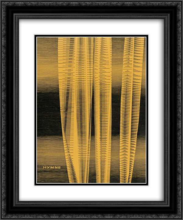 Hymne 20x24 Black Ornate Wood Framed Art Print Poster with Double Matting by Seuphor, Michel