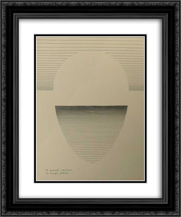 Le grand verseur - La coupe pleine 20x24 Black Ornate Wood Framed Art Print Poster with Double Matting by Seuphor, Michel