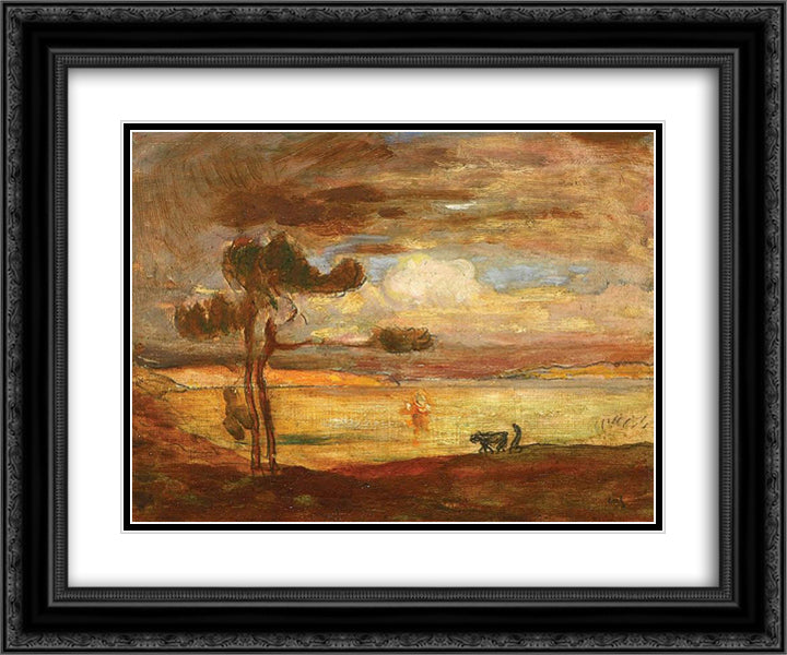 Allegorical Landscape 24x20 Black Ornate Wood Framed Art Print Poster with Double Matting by Simonidy, Michel
