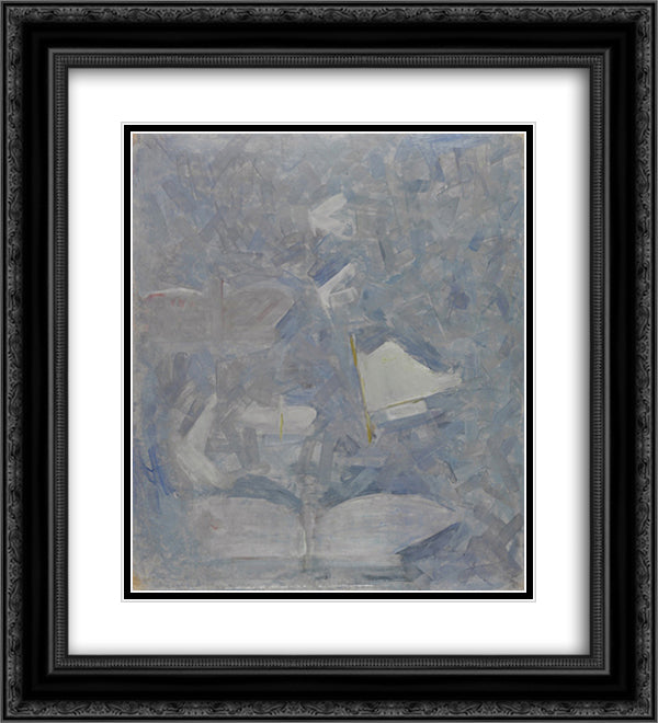 Butterflies 20x22 Black Ornate Wood Framed Art Print Poster with Double Matting by Ciurlionis, Mikalojus