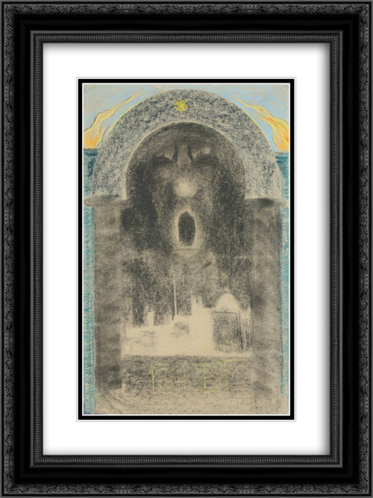 Consert 18x24 Black Ornate Wood Framed Art Print Poster with Double Matting by Ciurlionis, Mikalojus