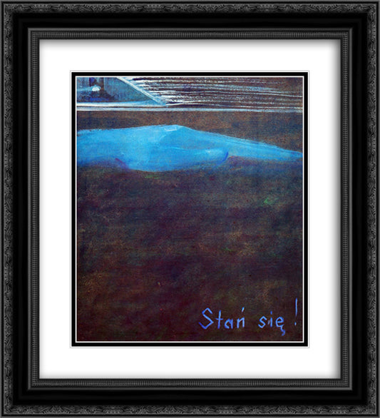 Creation of the World I 20x22 Black Ornate Wood Framed Art Print Poster with Double Matting by Ciurlionis, Mikalojus