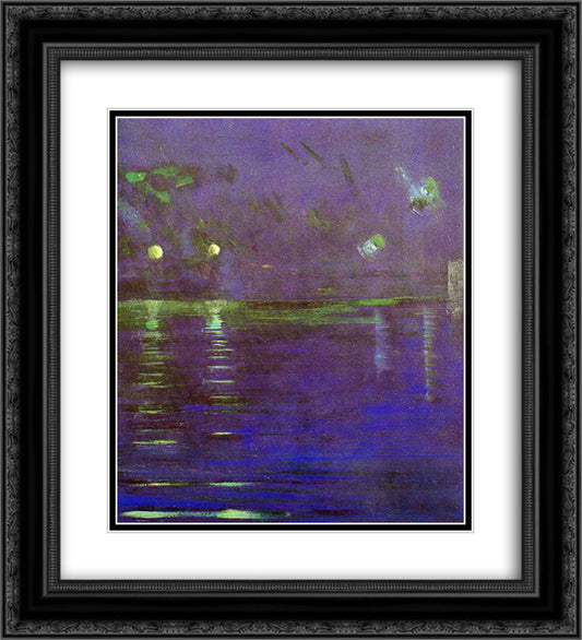 Creation of the World V 20x22 Black Ornate Wood Framed Art Print Poster with Double Matting by Ciurlionis, Mikalojus