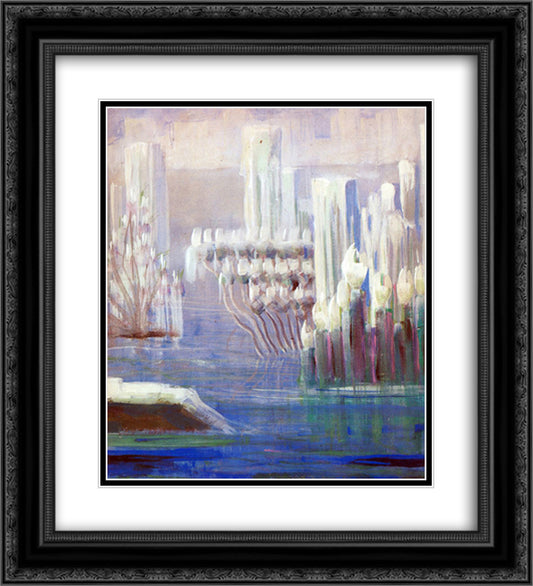 Creation of the World VI 20x22 Black Ornate Wood Framed Art Print Poster with Double Matting by Ciurlionis, Mikalojus