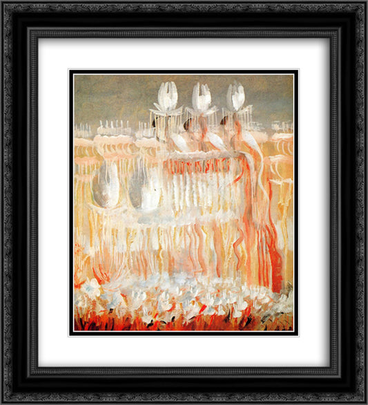 Creation of the World VIII 20x22 Black Ornate Wood Framed Art Print Poster with Double Matting by Ciurlionis, Mikalojus