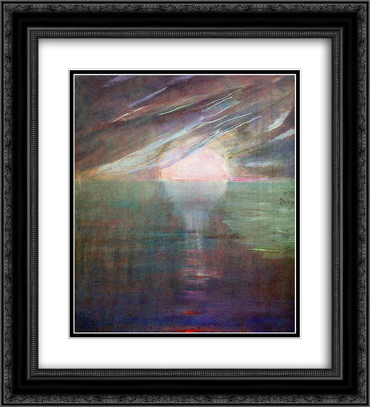 Creation of the World XIII 20x22 Black Ornate Wood Framed Art Print Poster with Double Matting by Ciurlionis, Mikalojus