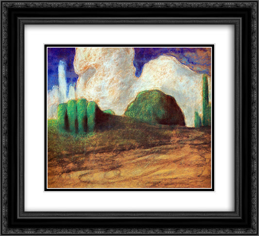 Day 22x20 Black Ornate Wood Framed Art Print Poster with Double Matting by Ciurlionis, Mikalojus