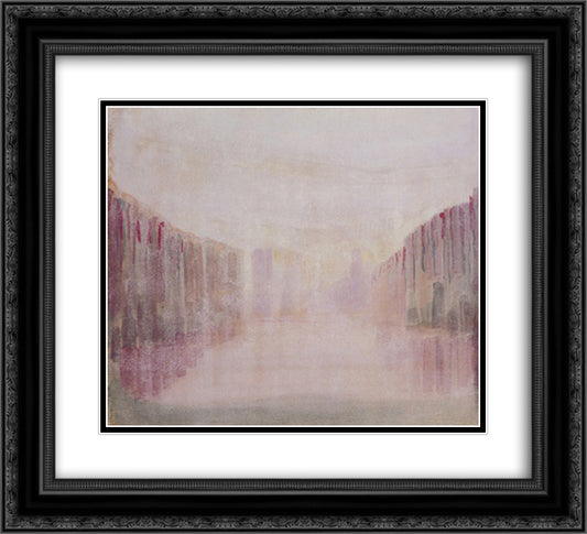 Daybreak (I) 22x20 Black Ornate Wood Framed Art Print Poster with Double Matting by Ciurlionis, Mikalojus