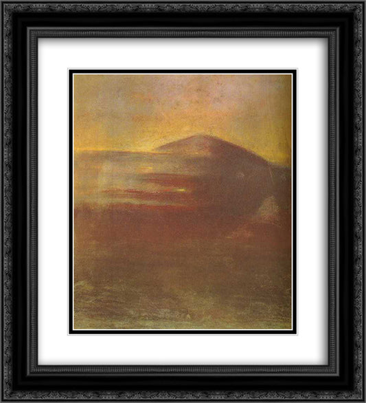 Deluge (II) 20x22 Black Ornate Wood Framed Art Print Poster with Double Matting by Ciurlionis, Mikalojus