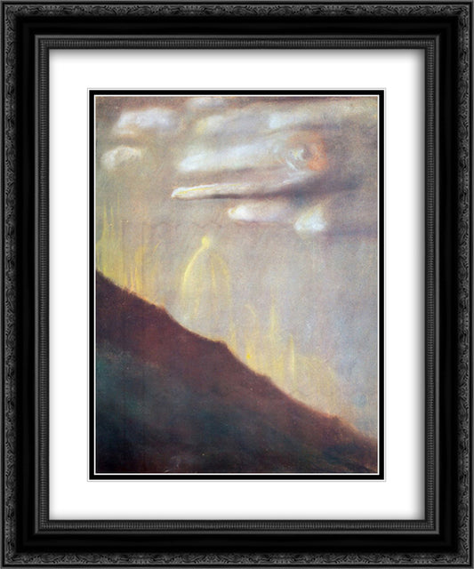 Deluge (VIII) 20x24 Black Ornate Wood Framed Art Print Poster with Double Matting by Ciurlionis, Mikalojus