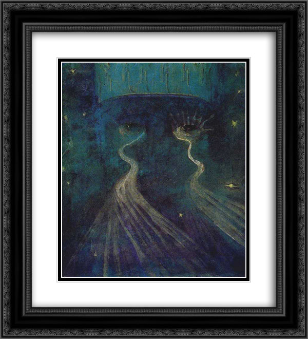 Eternity 20x22 Black Ornate Wood Framed Art Print Poster with Double Matting by Ciurlionis, Mikalojus