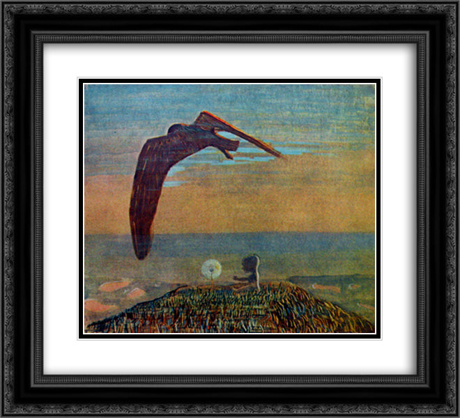 Fairy Tale II 22x20 Black Ornate Wood Framed Art Print Poster with Double Matting by Ciurlionis, Mikalojus