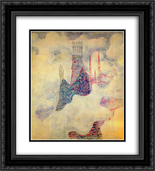 Finale (Sonata of the Sumer) 20x22 Black Ornate Wood Framed Art Print Poster with Double Matting by Ciurlionis, Mikalojus
