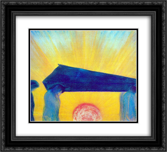 Funeral Symphony (II) 22x20 Black Ornate Wood Framed Art Print Poster with Double Matting by Ciurlionis, Mikalojus
