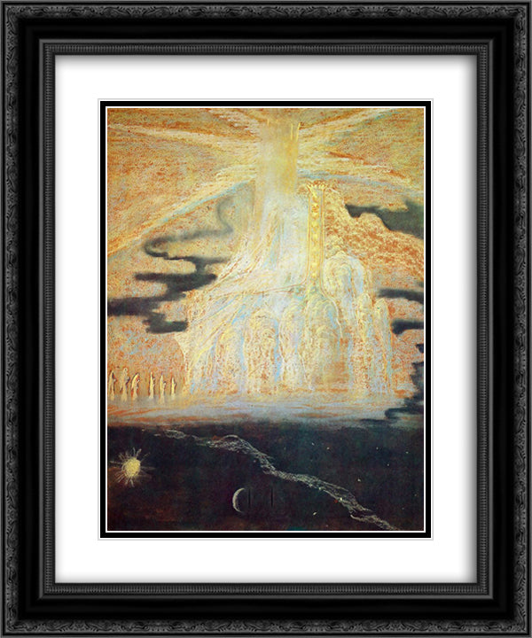 Hymn (II) 20x24 Black Ornate Wood Framed Art Print Poster with Double Matting by Ciurlionis, Mikalojus