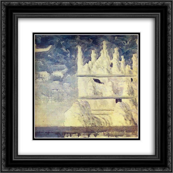 Journey of the Prince (III) 20x20 Black Ornate Wood Framed Art Print Poster with Double Matting by Ciurlionis, Mikalojus