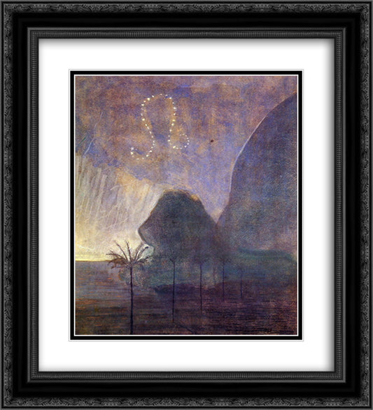 Leo 20x22 Black Ornate Wood Framed Art Print Poster with Double Matting by Ciurlionis, Mikalojus