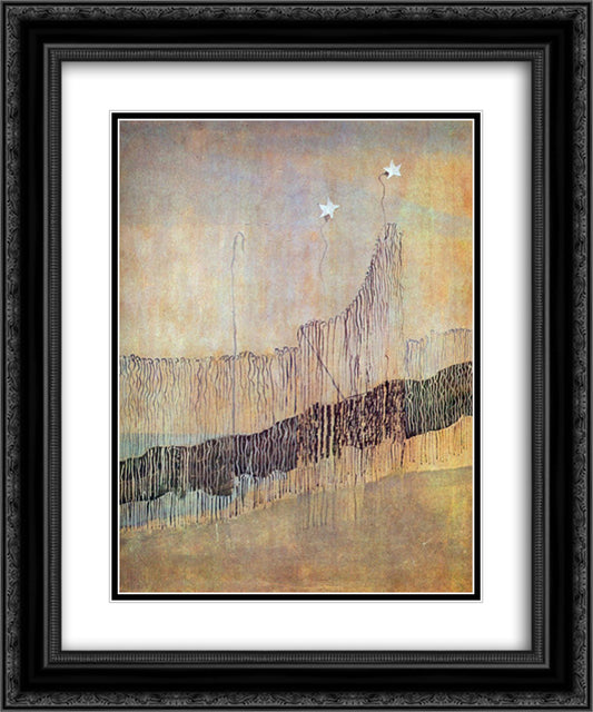 My road (II) 20x24 Black Ornate Wood Framed Art Print Poster with Double Matting by Ciurlionis, Mikalojus