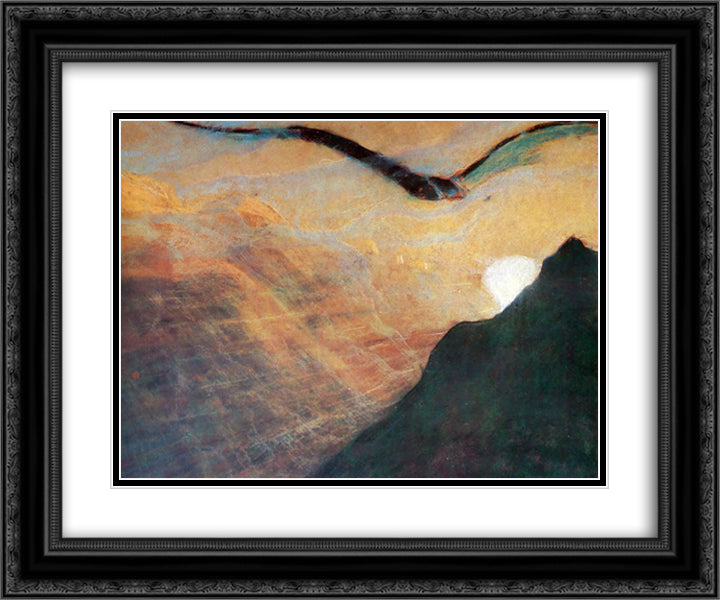 News 24x20 Black Ornate Wood Framed Art Print Poster with Double Matting by Ciurlionis, Mikalojus